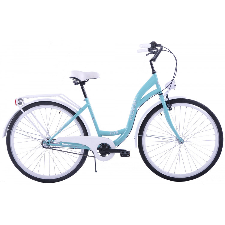 Mestský bicykel 26" Kozbike K24 3 prevodový Modro biely